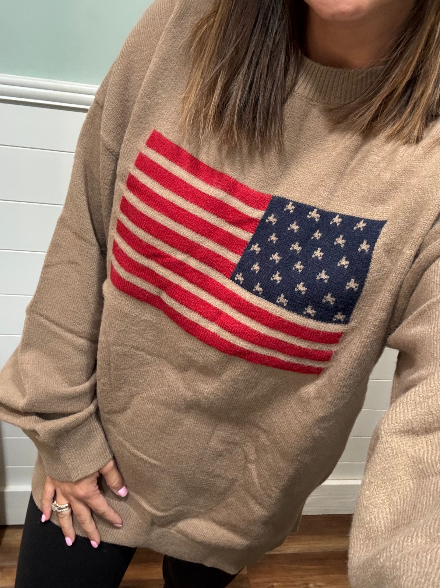 American Flag Sweater