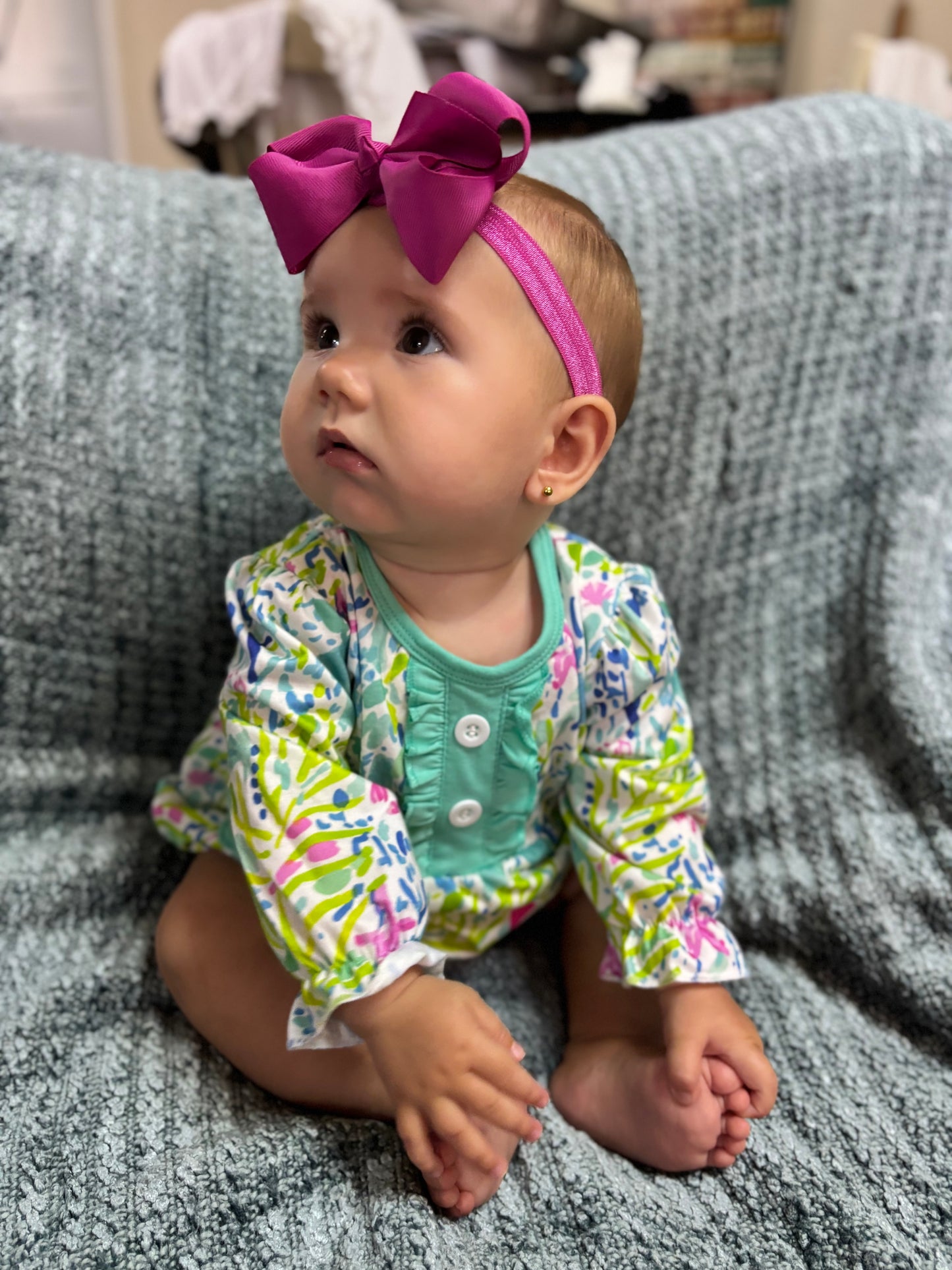 Green Meadow Splash Ruffle Bubble
