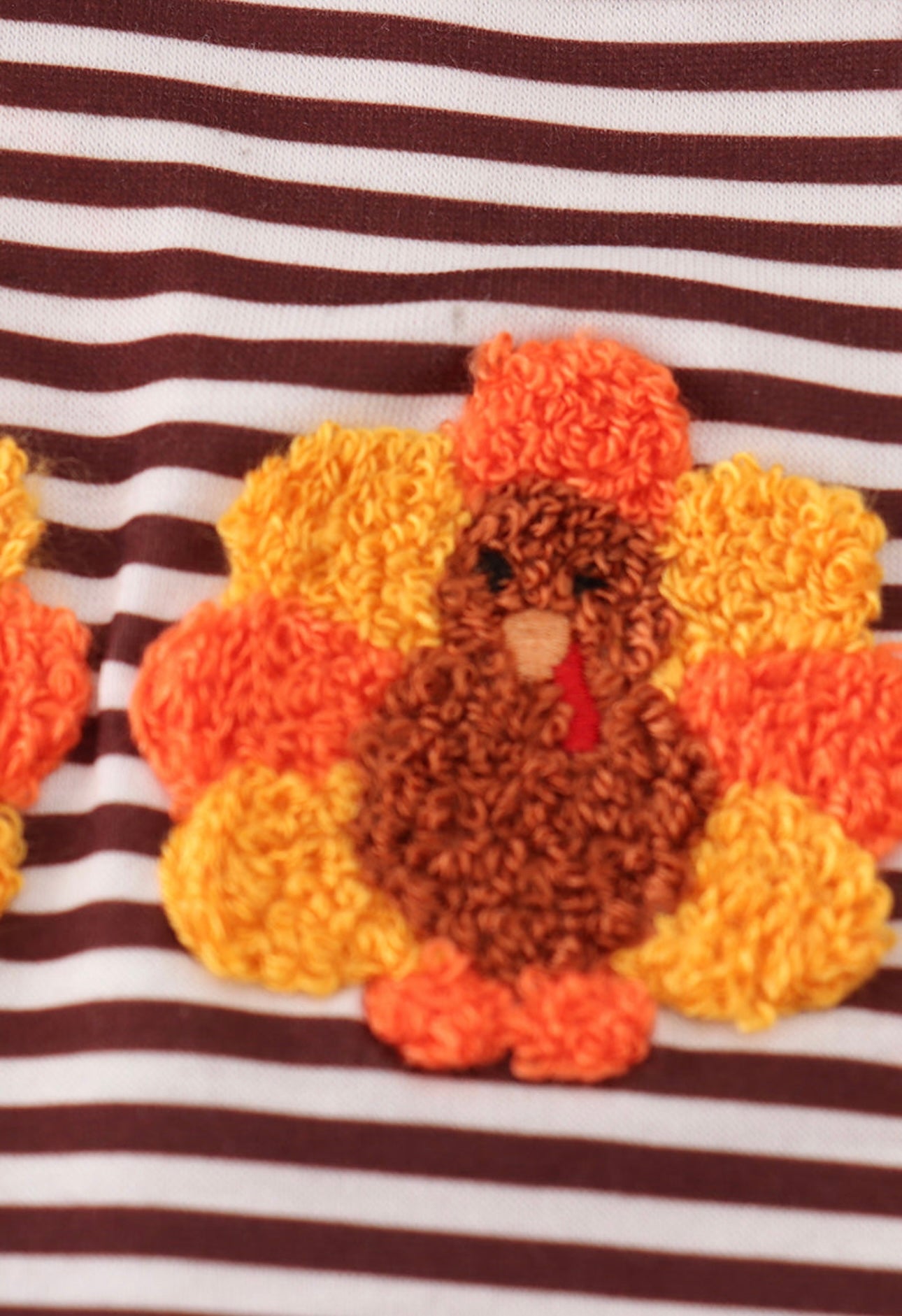 Brown Turkey French Knot Stripe Bubble
