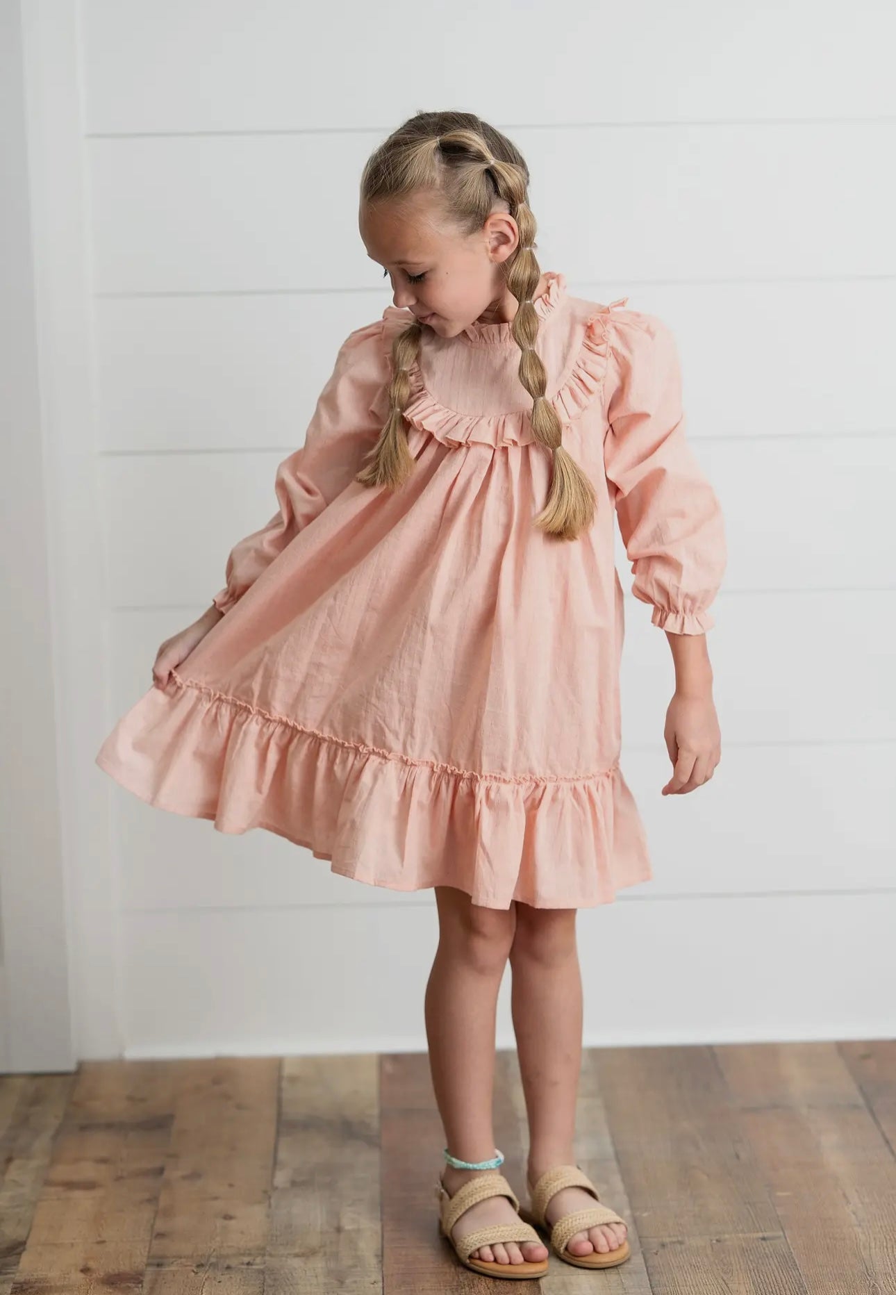 Ruffle Long Sleeve Dress