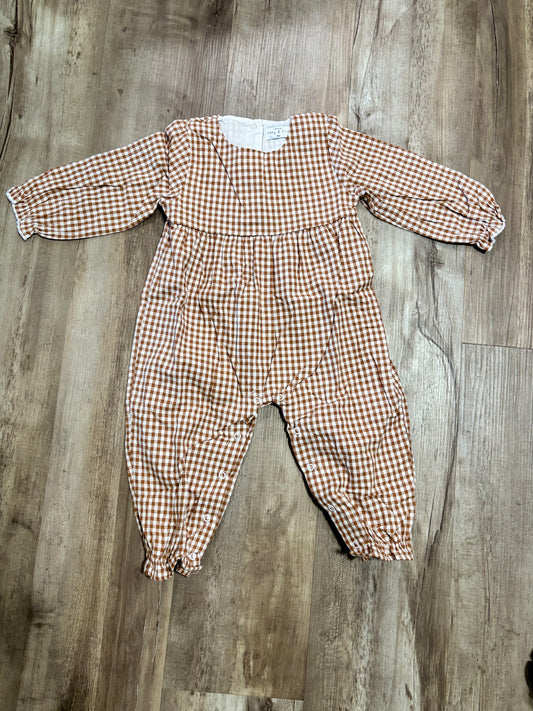 Caramel Gingham Romper