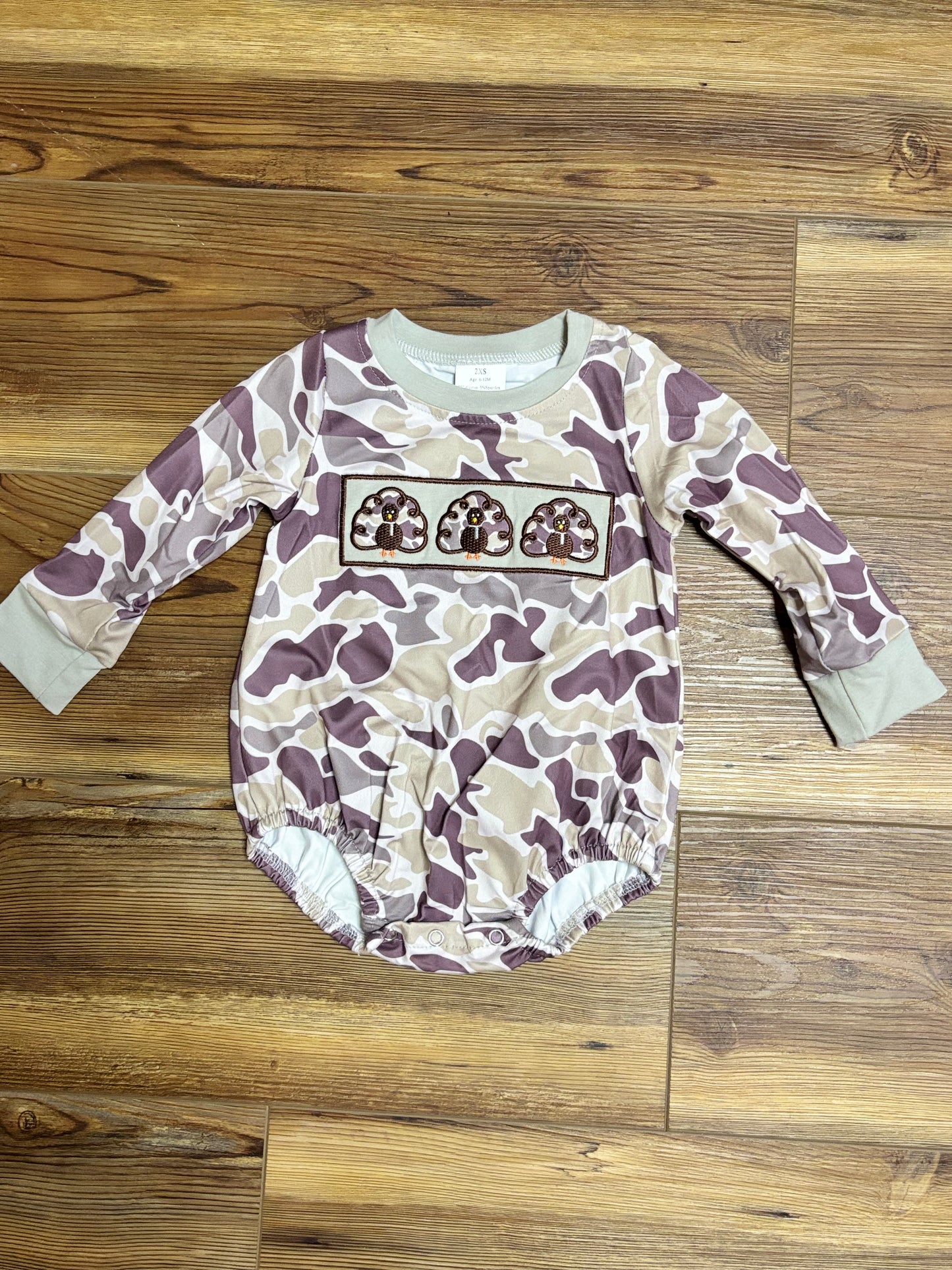 Long Sleeve Camo Turkey Bubble