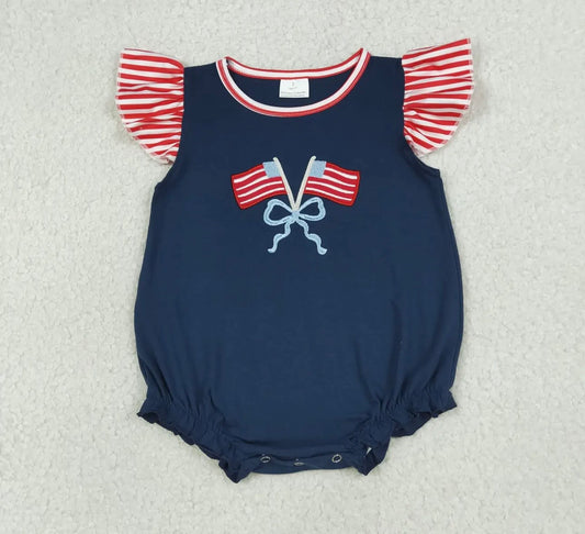 Flutter Sleeve American Flag Bubble