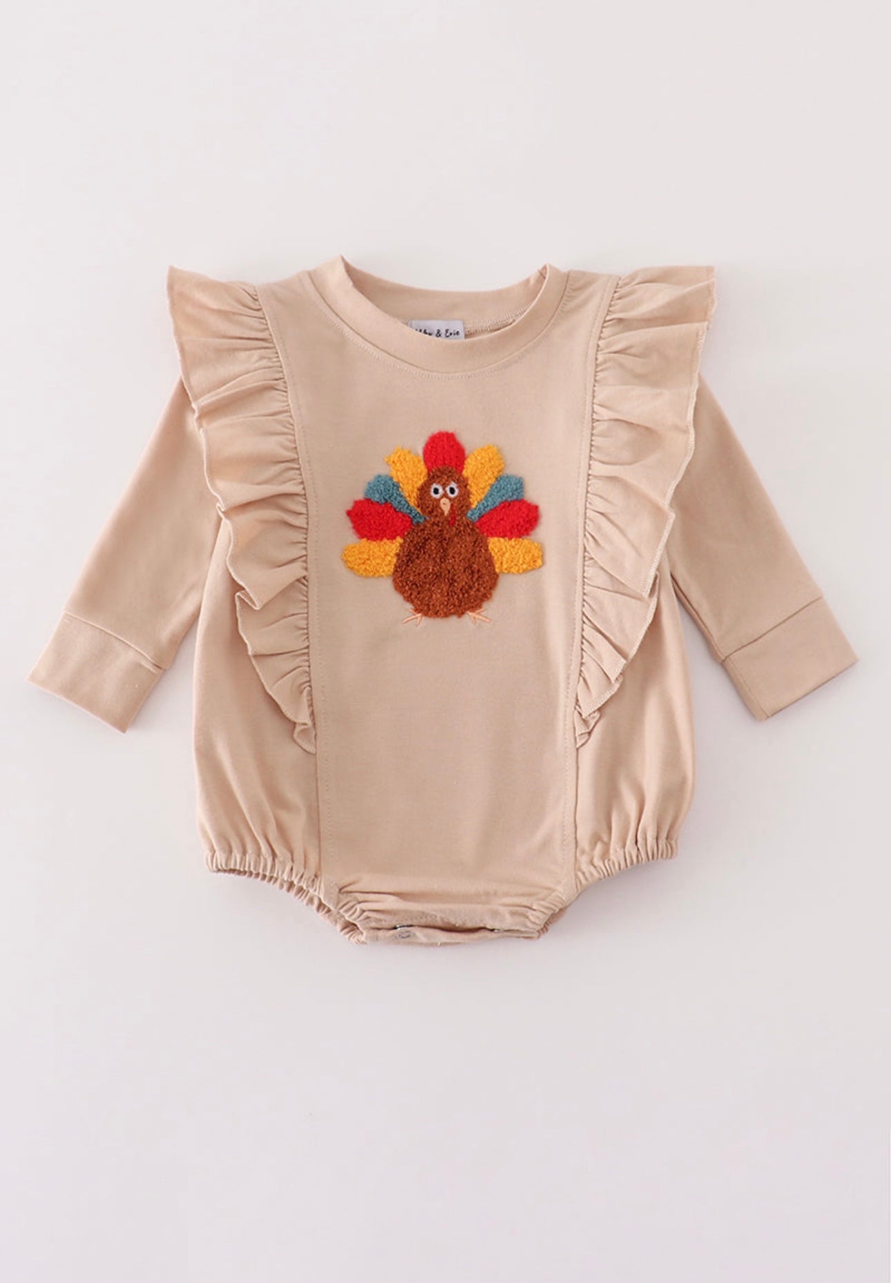Beige Turkey French Knot Ruffle Bubble