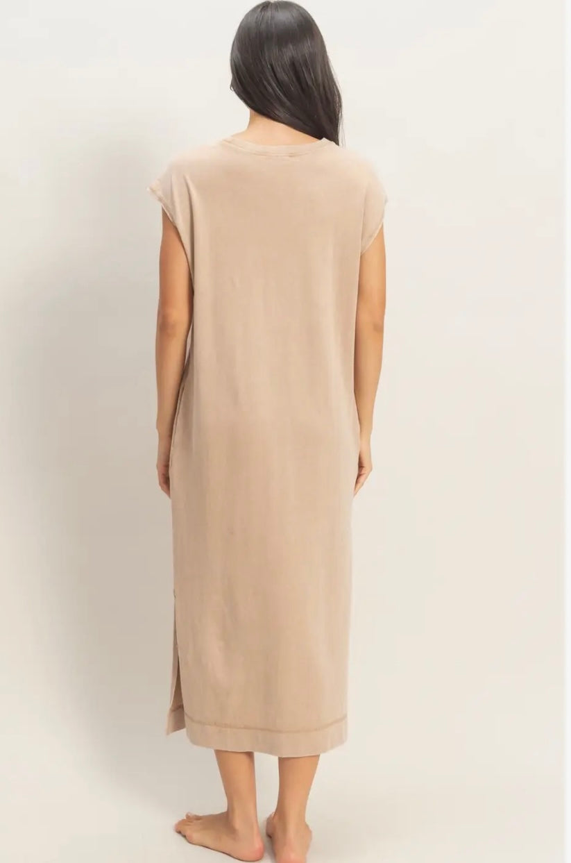 Cap Sleeve Midi Dress