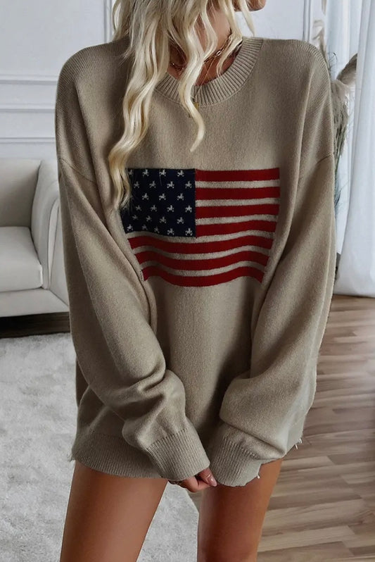 American Flag Sweater
