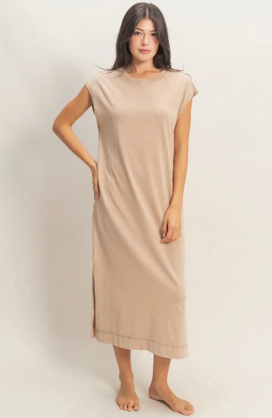 Cap Sleeve Midi Dress