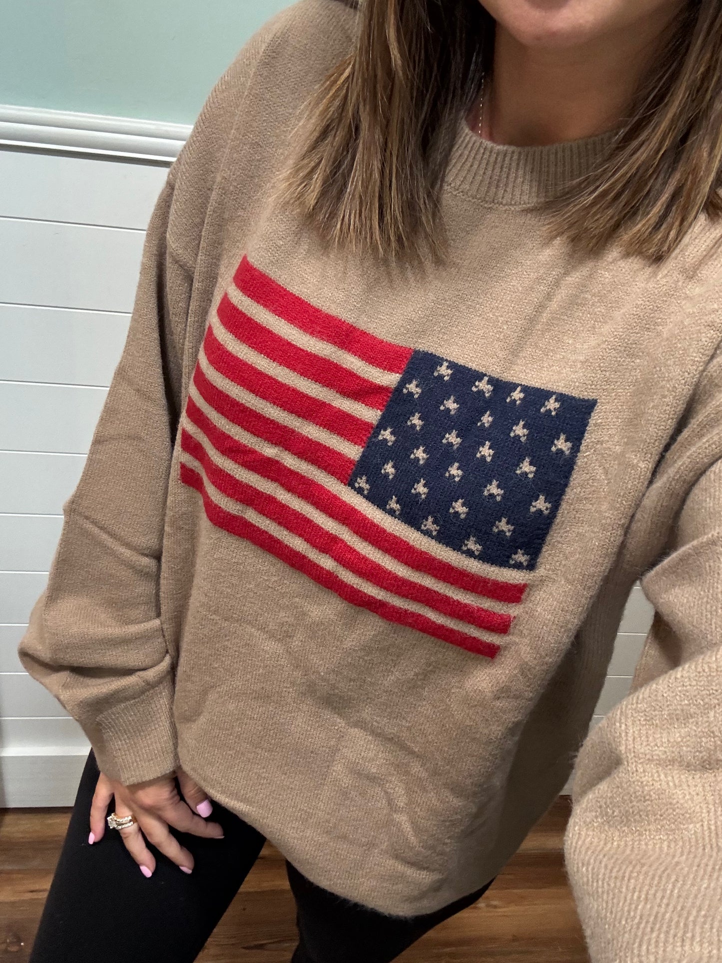 American Flag Sweater