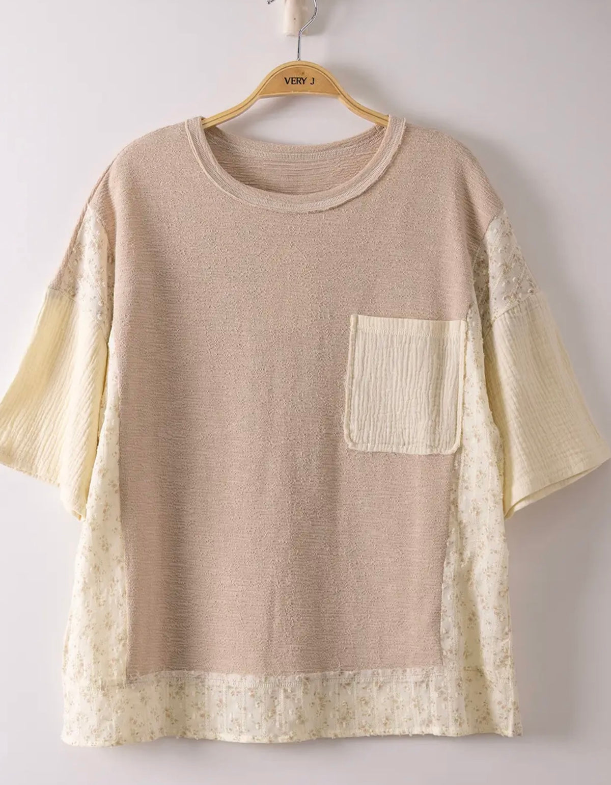 Tan Oversized Knit Top